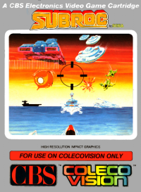 Subroc Colecovision  box art